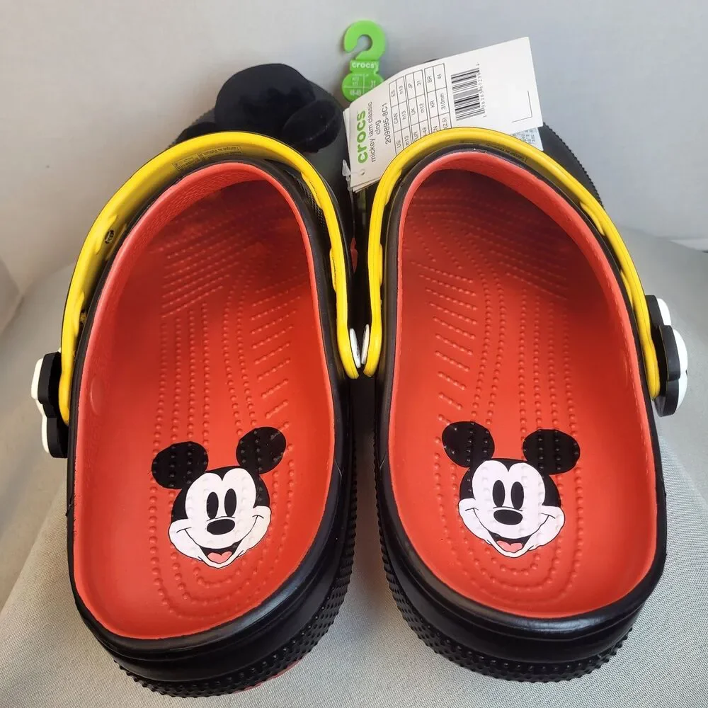 Crocs Disney Parks Plush Mickey Mouse New Black Men's Size 13 Limited Edition